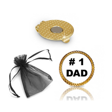 Load image into Gallery viewer, #1 Dad Golf Ball Marker and Hat Clip Gift Set