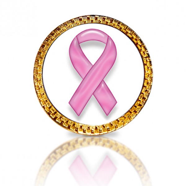 Breast Cancer Ribbon Golf Ball Marker
