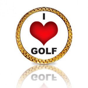 I Love Golf Golf Ball Marker