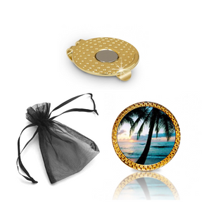 Palm Tree Golf Ball Marker and Hat Clip Gift Set