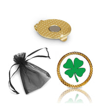 Load image into Gallery viewer, Shamrock Golf Ball Marker and Hat Clip Gift Set